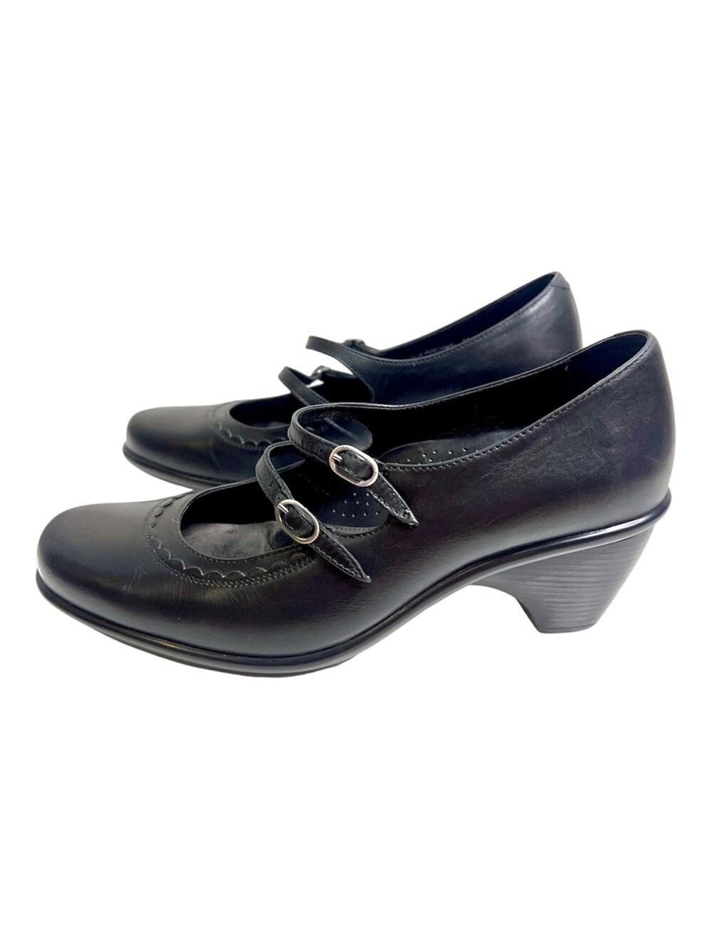 Dansko Babette Josie Black Mary Jane Double Strap Pump Heels  Size 41